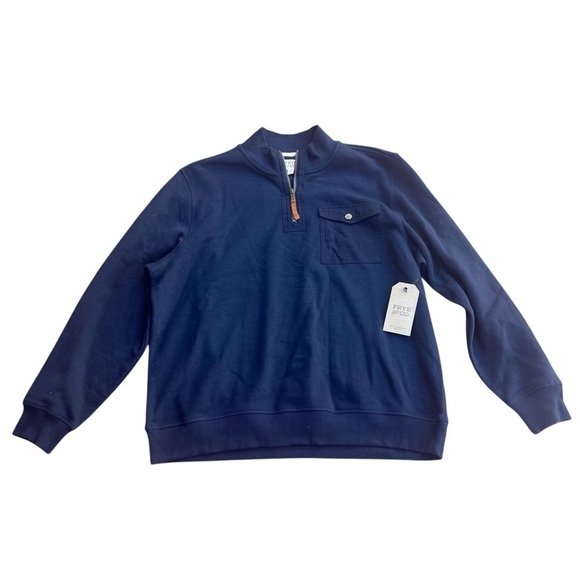 Frye and Co. Mens Mock Neck Long Sleeve Quarter-Zip Pullover NightSky Size XXL - Picture 1 of 6